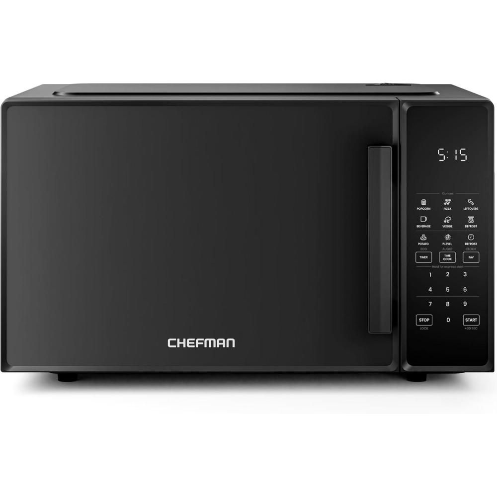 Chefman Countertop Microwave Oven 0.7 Cu. Ft. Digital Stainless Steel Microwave 700 Watts with 6 Auto Menus, 10 Power Levels, Eco Mode, Memory, Mute Function, Child Safety Lock, Easy Clean(1.1 Cu. Ft)