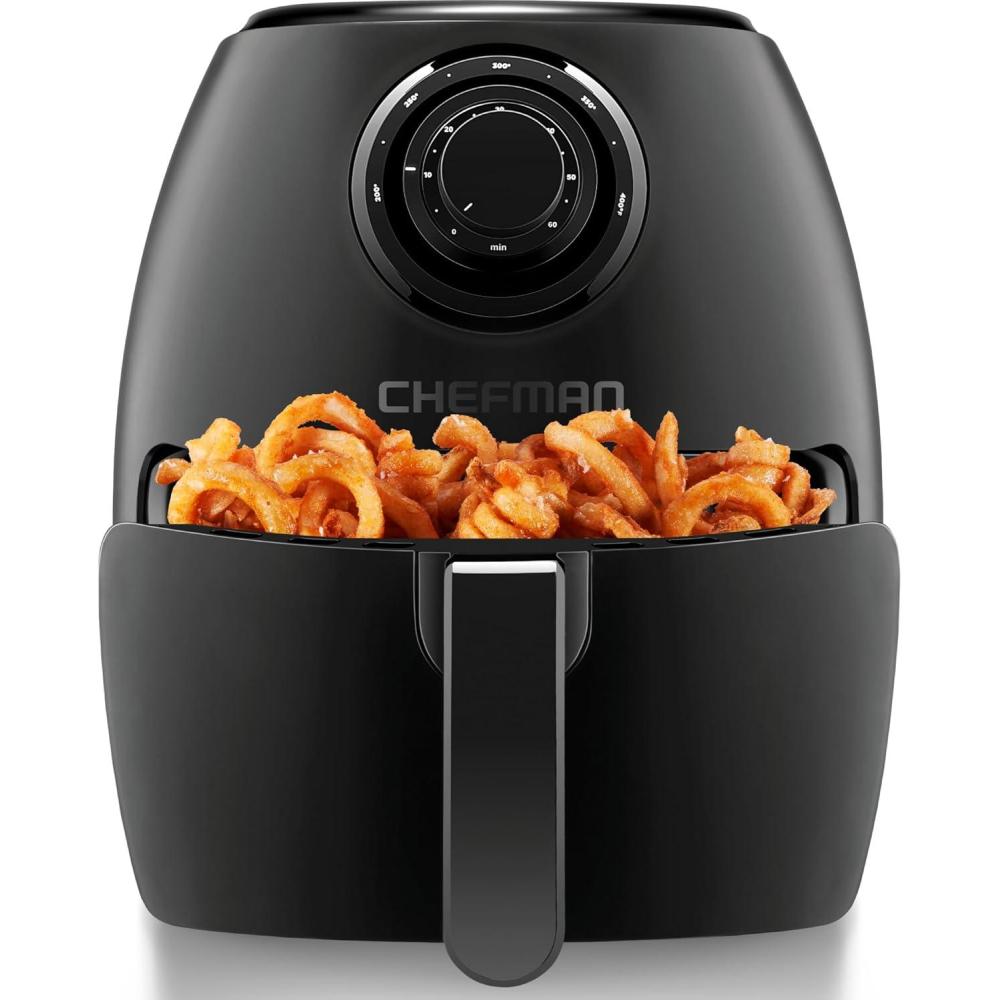 Chefman 12-Quart 6-in-1 Air Fryer Oven with Digital Timer, Touchscreen, and 12 Presets – Family Size Countertop Convection Oven, Dishwasher-Safe Parts(Black)
